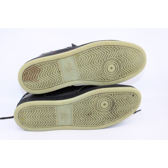 B50 Auth LOUIS VUITTON Rivoli Black Rainbow Calfskin Sneakers Sz LV 9.5 US 10.5 - Picture 5 of 7